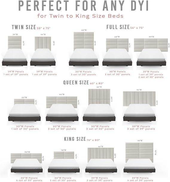 Vant Elizabeth Headboard Panels, Queen/Full, Metallic Champagne