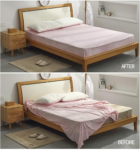 Miniatura 10 de Kasom Pinzas para sábanas de cama, clips para mantener las sábanas cómodas (10 piezas, azul)