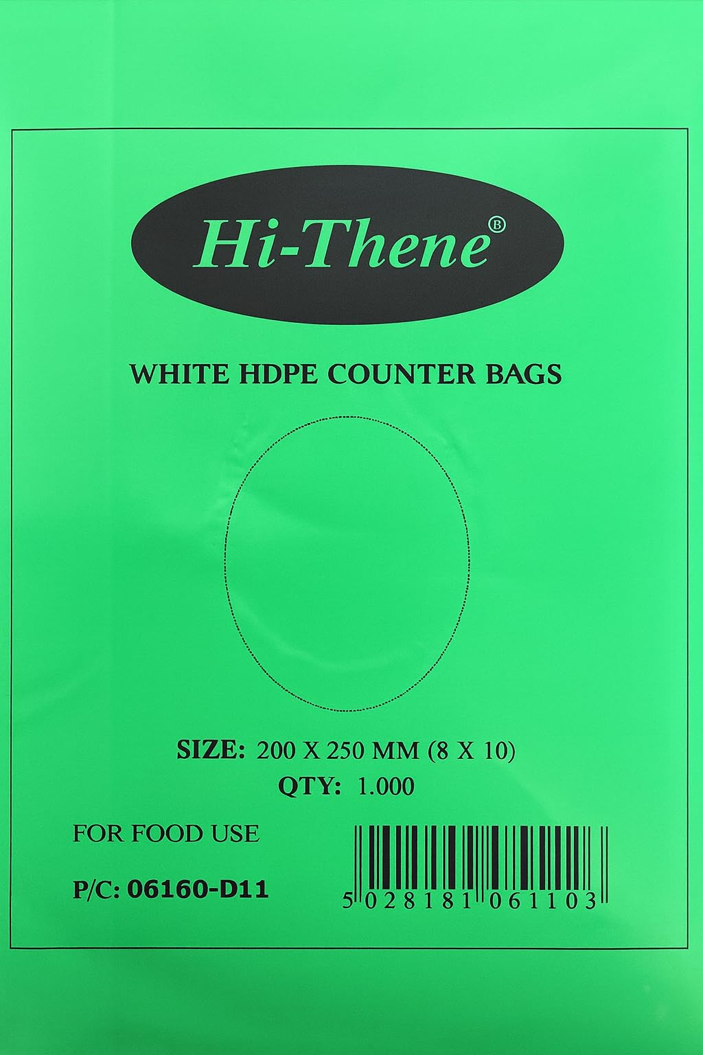 Venuscello White Venuscello® 1000 X Hi-Thene 8X10 Inch Hdpe Polythene Food Bags | Strong Counter Butcher Bags For Sandwiches, Fruits, Vegetables, Takeaway, Freezer & Storage