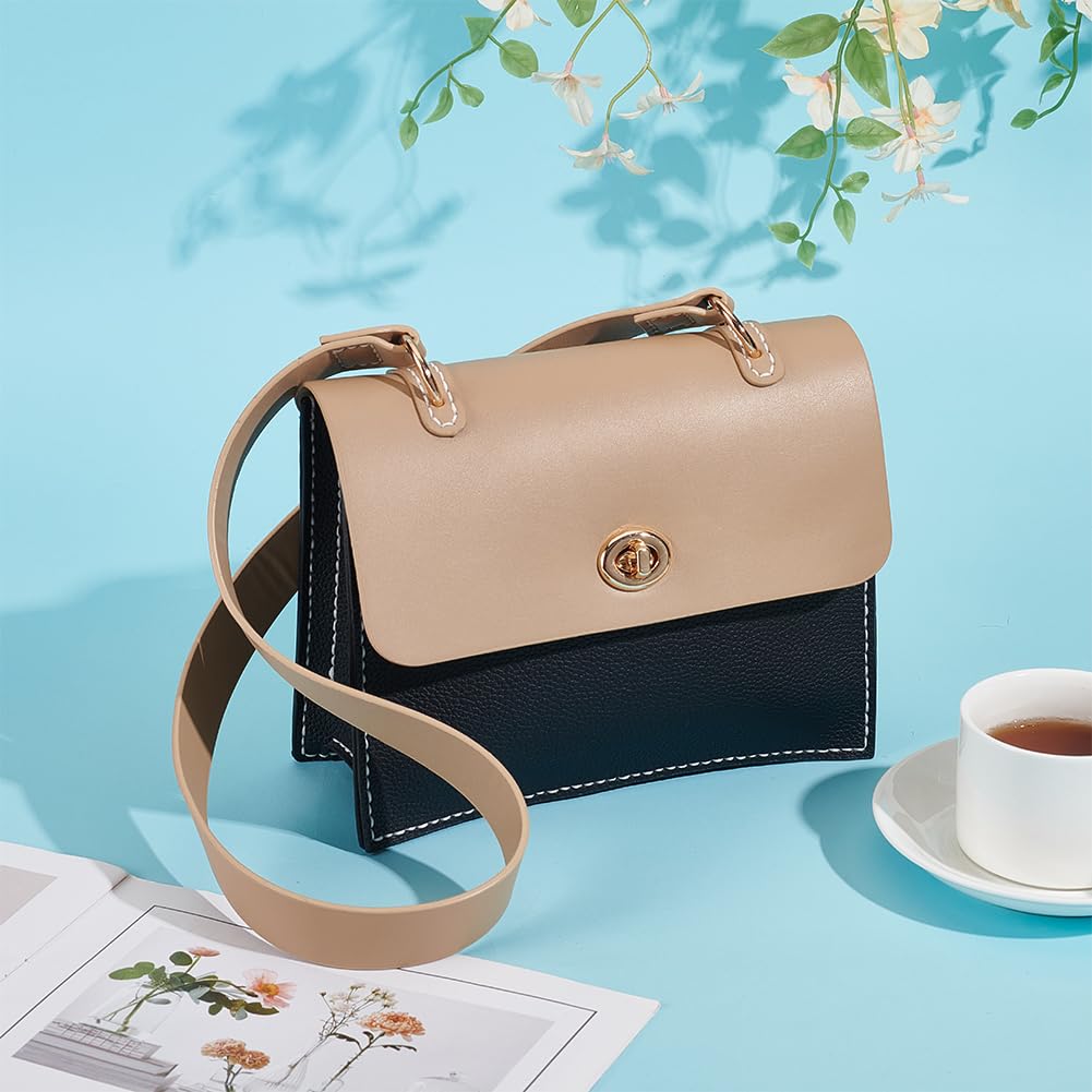 Kit Fai Da Te Per Borsa A Tracolla In Similpelle WADORN – Colore Cammello, Con Tutti I Materiali Per Cucire A Mano
