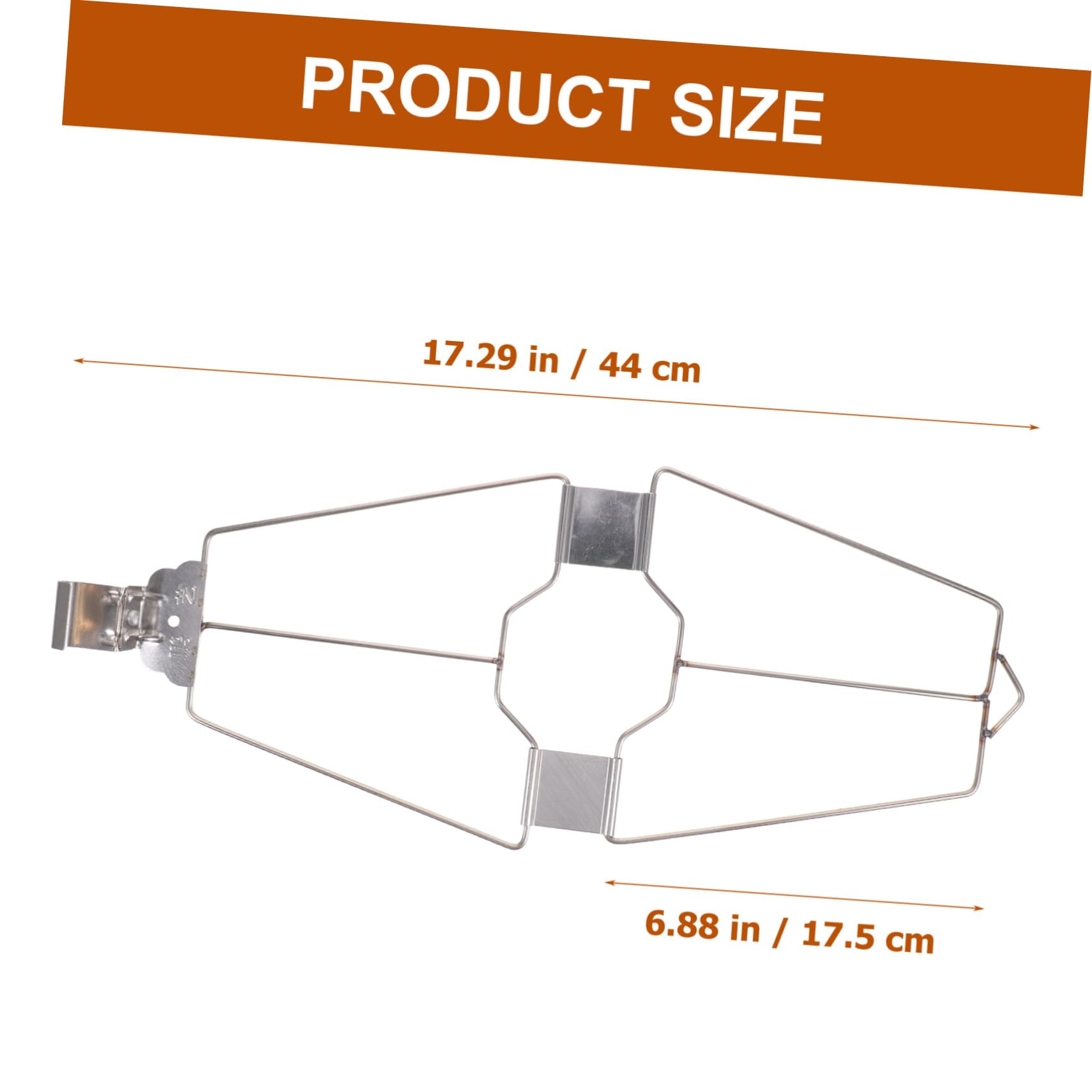 ABOOFAN 2Pcs Chicken Grill Clip Practical Hanging Clamp for Fish Meat Vegetables Heat Resistant Easy to Clean Lightweight Design for Outdoor Barbecue