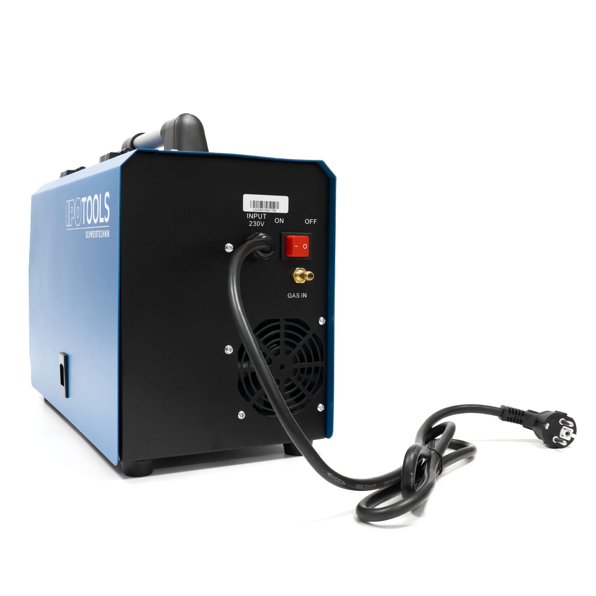 IPOTOOLS MIG-210DP 6 w 1 MIG MAG spawarka – spawarka gazowa z funkcją synergicznego impulsu 210 A / spawarka do drutu wypełniającego i elektrodami / E-Hand/IGBT / 230 V / 7 lat gwarancji