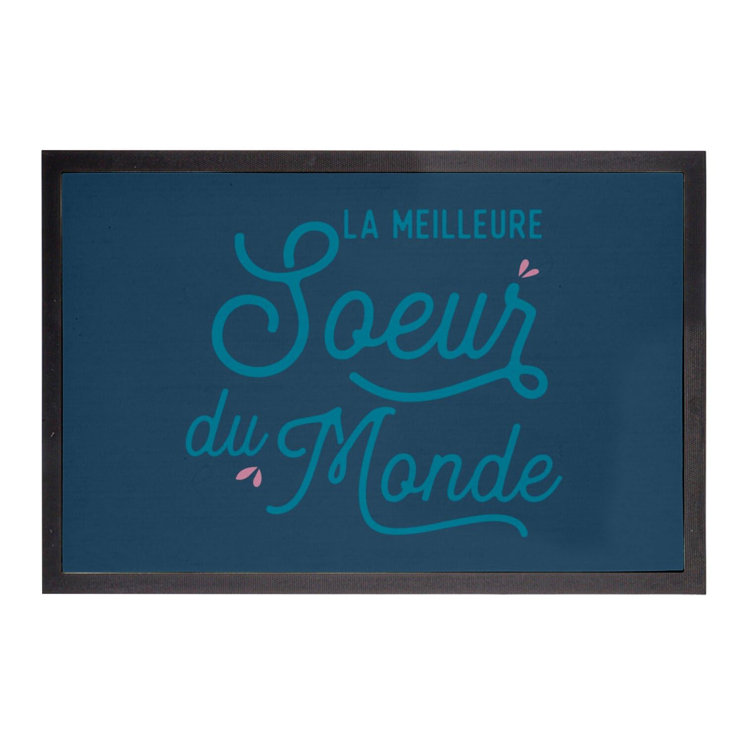 Paillasson Bleu original 60x40cm | Tapis de porte cadeau famille meilleure soeur du monde
