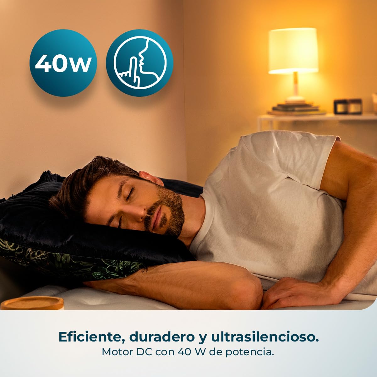 Cecotec Ventilador de Techo EnergySilence Aero 5400 Classic Iron&LightWood | Mando a Distancia, 52", Motor DC 40W, 3 Aspas, 6 Velocidades, Temporizador hasta 8h, Modo Winter/Summer