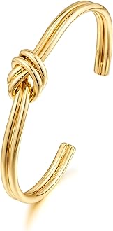 Dainty Gold Cuff Bracelets for Women Delicate Thin Wire Open Bangle Bracelets Stackable Minimalist Wrist Cuff Bracelets Flexible Adjustable Size