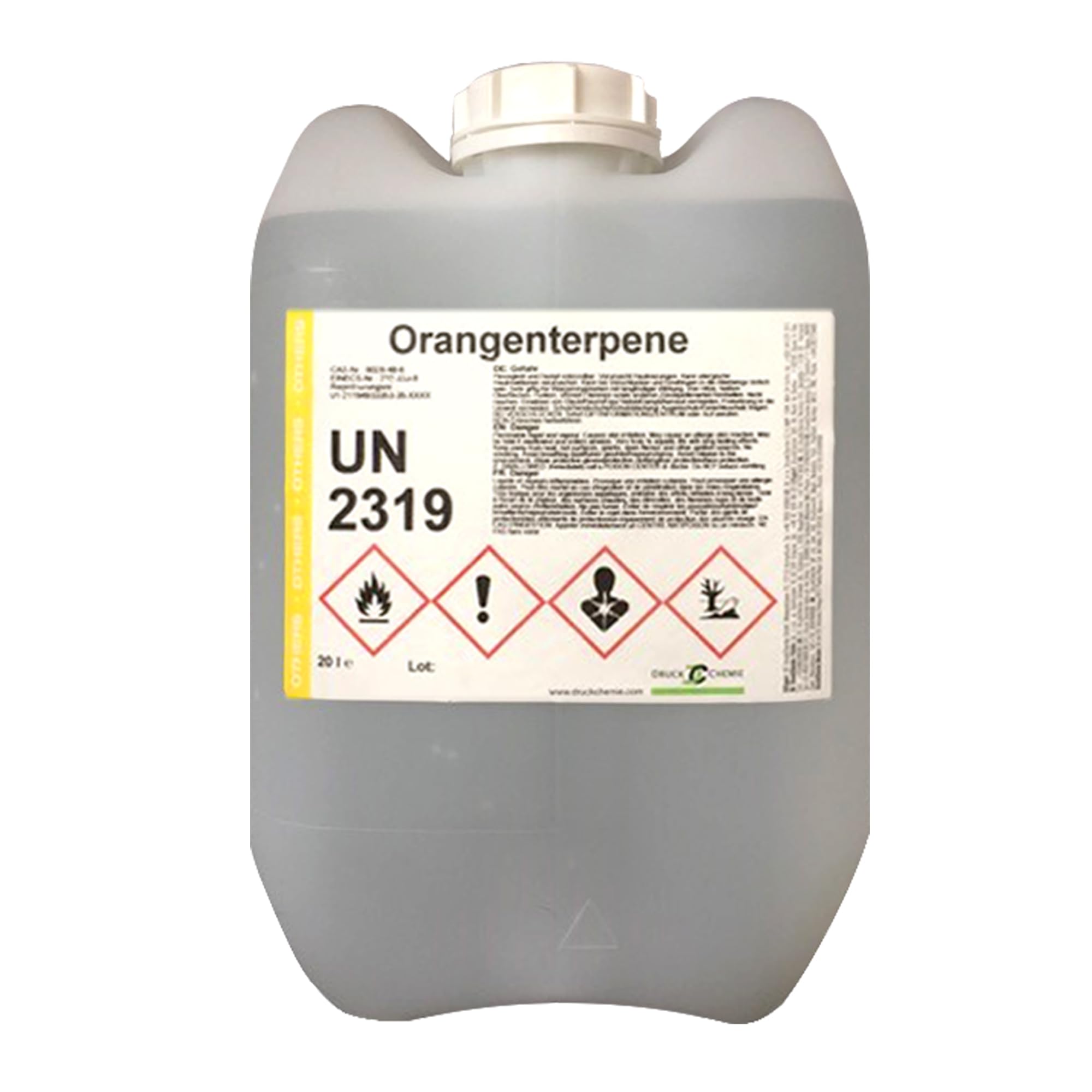 DC DruckChemie GmbH Orangenterpene 10L - Kraftvoller Orangenreiniger zum Lösen hartnäckiger Klebereste - Orangenreiniger für nahezu alle Oberflächen