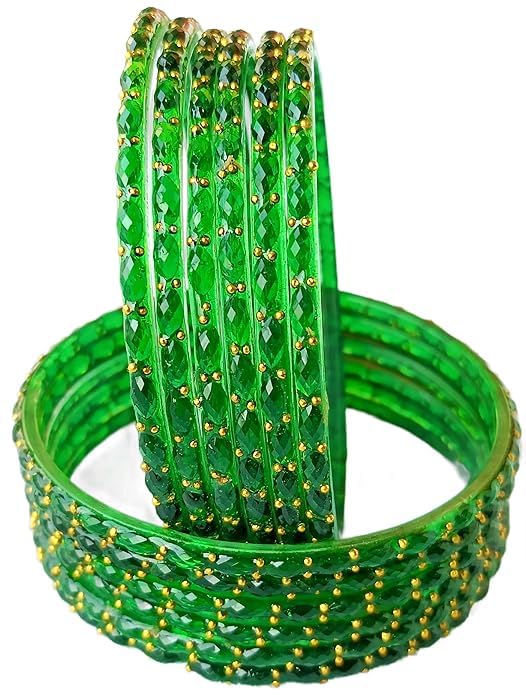 Women's Plain & Glossy Finished Raindrop Glass Bangles Set for Women|Traditional Ethnic Chudi for Wedding, Party & Regular- Set of 12 Pcs of One Color-picture-47
