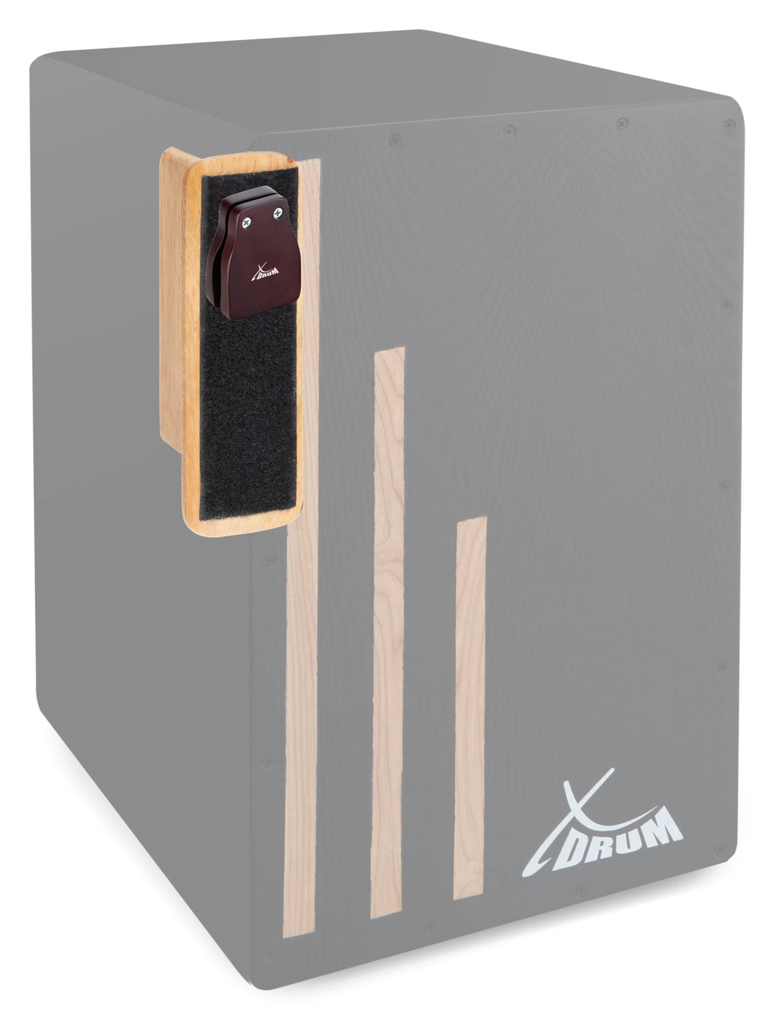 XDrum CK-M Cajon Kastagnette Medium Set, Kastagnetten, Kastagnette aus Holz | Klettstreifen auf der Rückseite, Schrauben einstellbar, Mittlere Ausführung, Mittelhoher Ton, Größe: ca. 8 x 6 cm