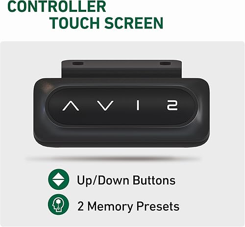 Miniatura 7 de FEZIBO Escritorio eléctrico de altura ajustable con cajón tablero de 63 x 24 pulgadas marco blancoparte superior blanca