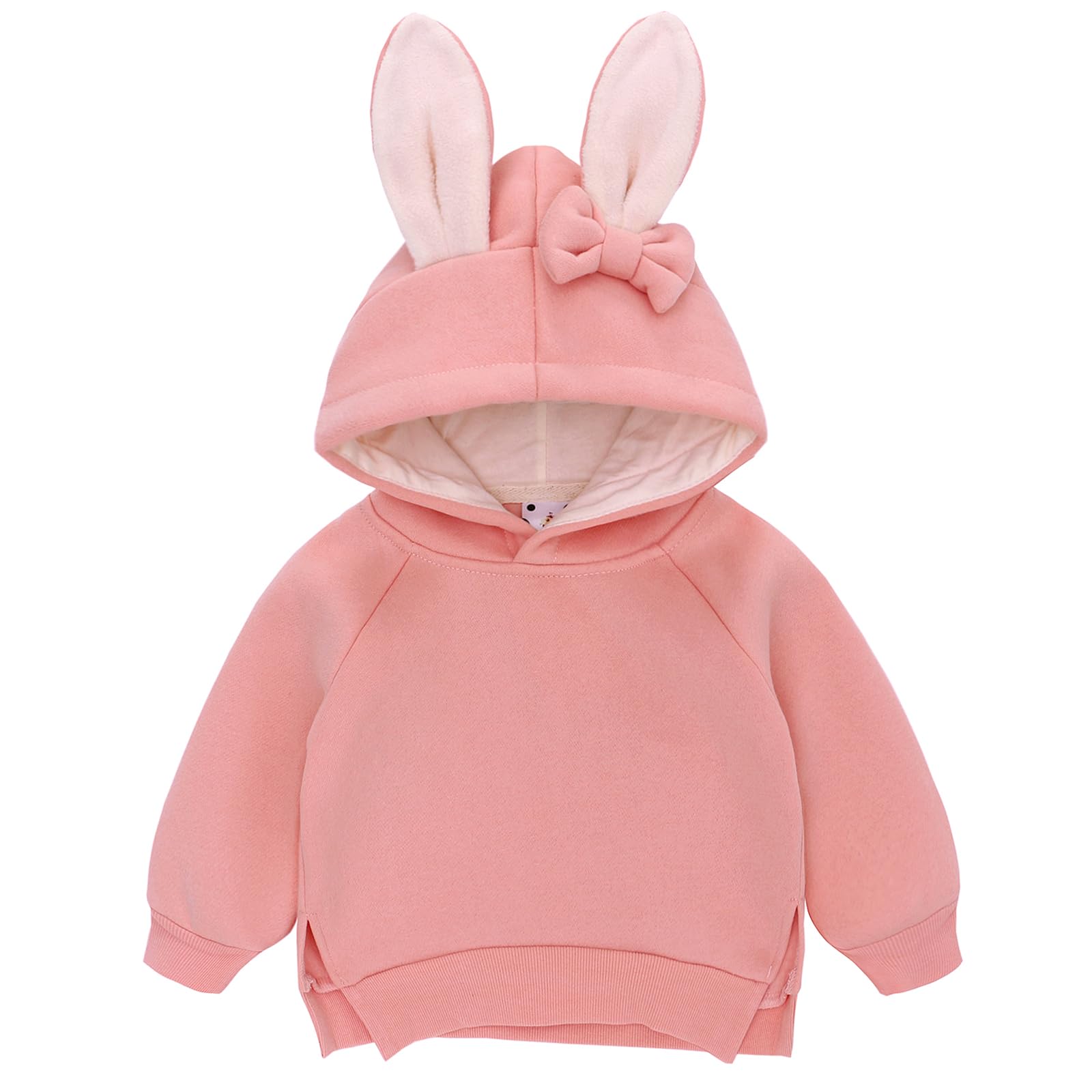 famuka Baby Felpe con Cappuccio Bambino Ragazzi Ragazze Motivo Animale Felpa Pullover Rana Coniglio Anatra (Rosa, 4T)