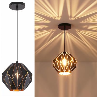 baunoisk Pendant Light Industrial Vintage Pendant Lamp Retro Farmhouse Ceiling Hanging Light…