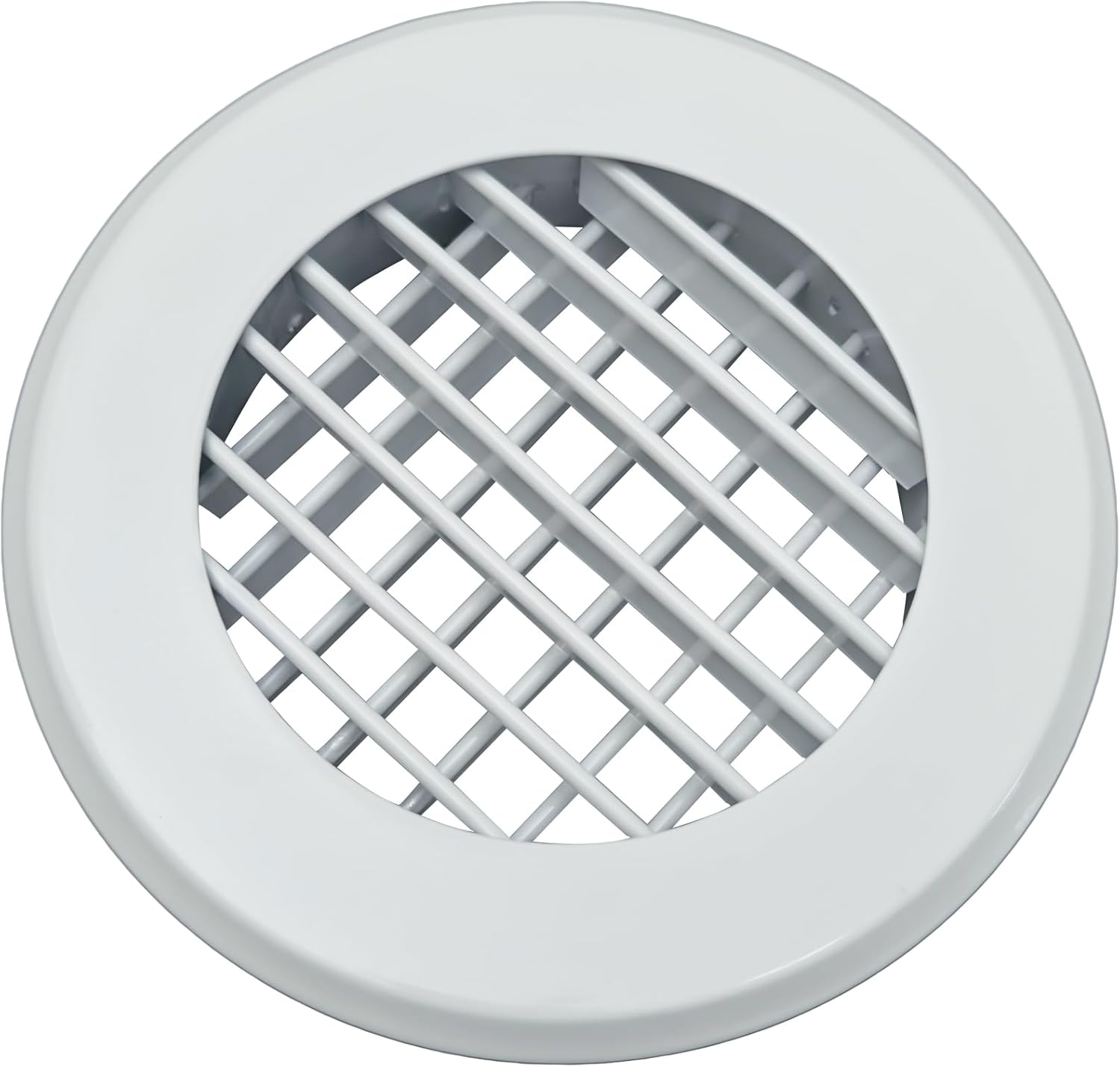 Round Air Vent Cover 12 Inch [Neck Size] Double Deflection Adjustable HVAC Register for Homes Offices Duct Ventilation Aluminium Round Ceiling Diffuser White Air Outlet Decorative Air Supply Grille