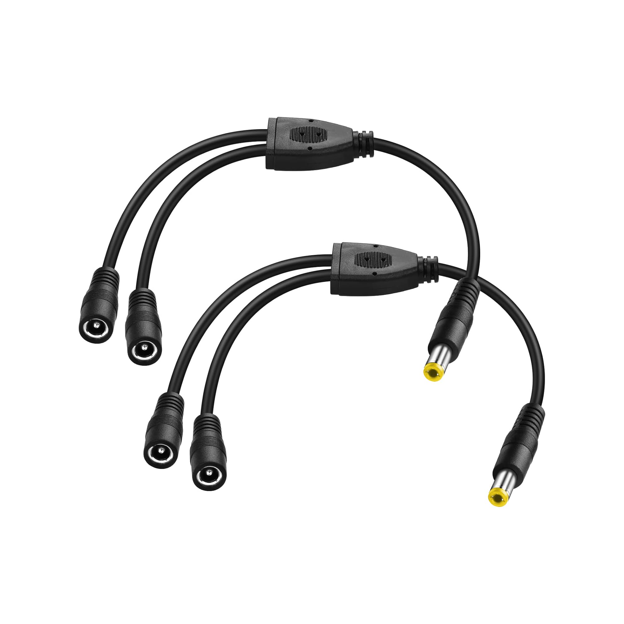 DC 5.5 x 2.5mm 1 Male to 2 Female Power Supply Splitter Cable 30cm Y-Splitter Adapter Cable for CCTV DVR Cameras LED Light Strip (Pack of 2)-image-40