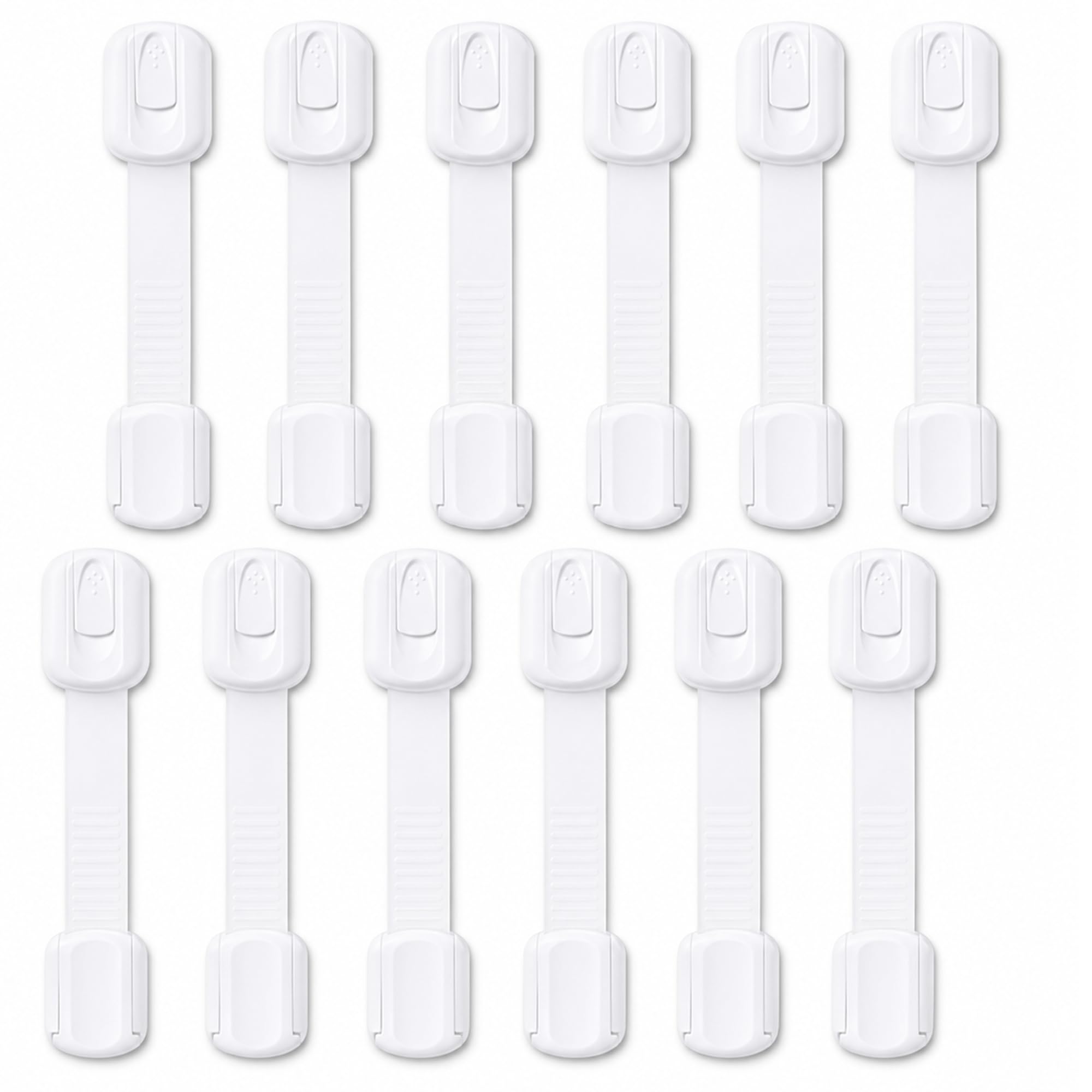 Hafsun (10 Pack) Adjustable Child Safety Locks,Cupboard Locks for Children,Baby Safety Cupboard Locks,Drawer Locks Baby Proofing Cabinets with No Drilling, Easy Install, Cabinets, Drawer, Fridge