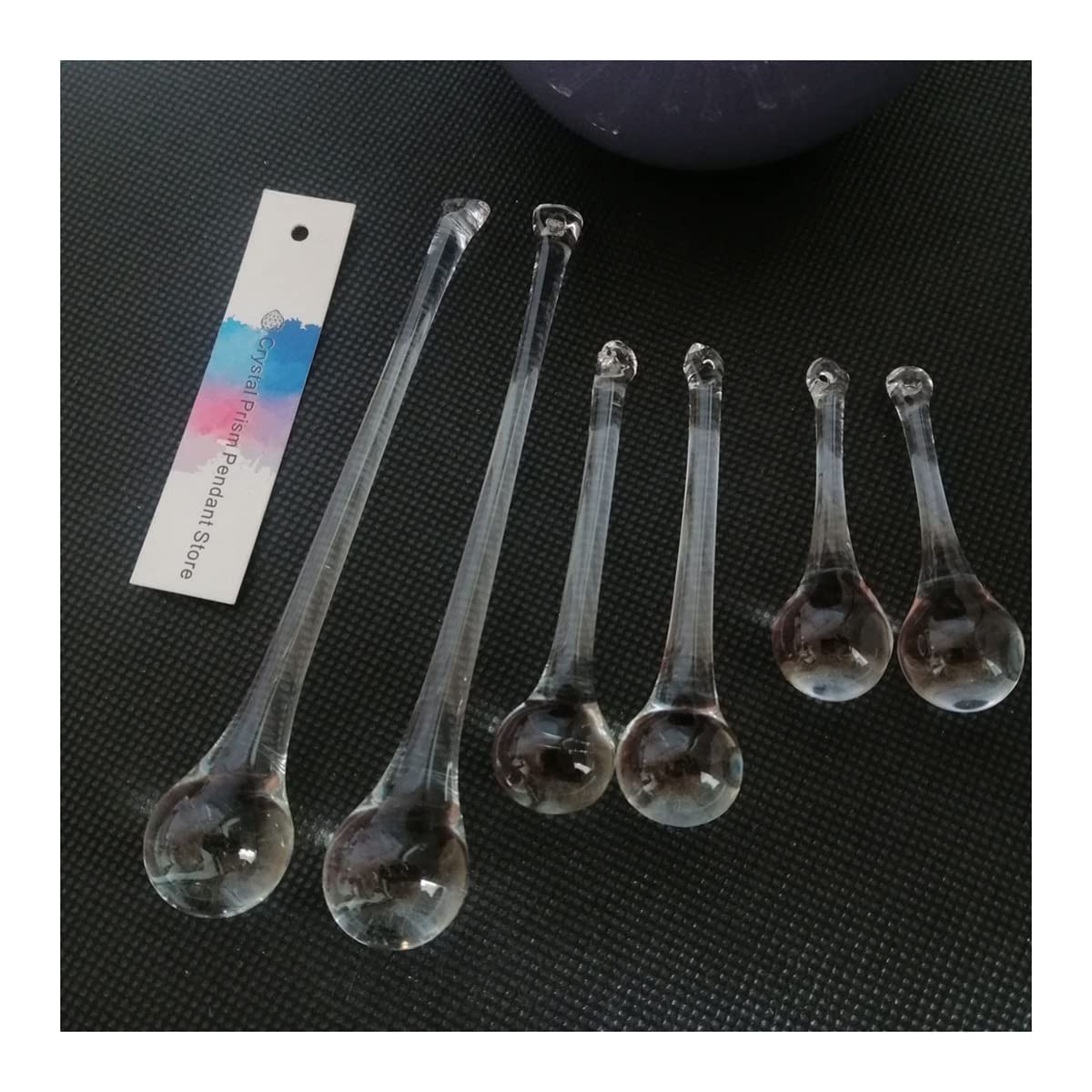 Artsim 55Mmx16mm Chandelier Crystal Prisms Pendants 2Pcs 56/74/120Mm Waterdrop Raindrop Chandelier Crystal Ceiling Lamp Lighting Pendant Part Crystals Lighting Lamp Replacement Parts (Color : )