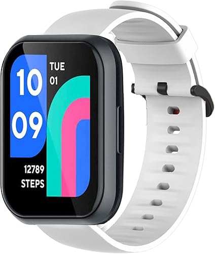 Vista 14 de Correa compatible con Wyze Watch de 1.772 pulgadas, correa suave de repuesto de silicona con hebilla de acero inoxidable para reloj inteligente Wyze