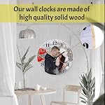 Personalized Photo Wall Clock – Custom Silent Round Clock – Wooden Keepsake Gift for Home & Loved Ones