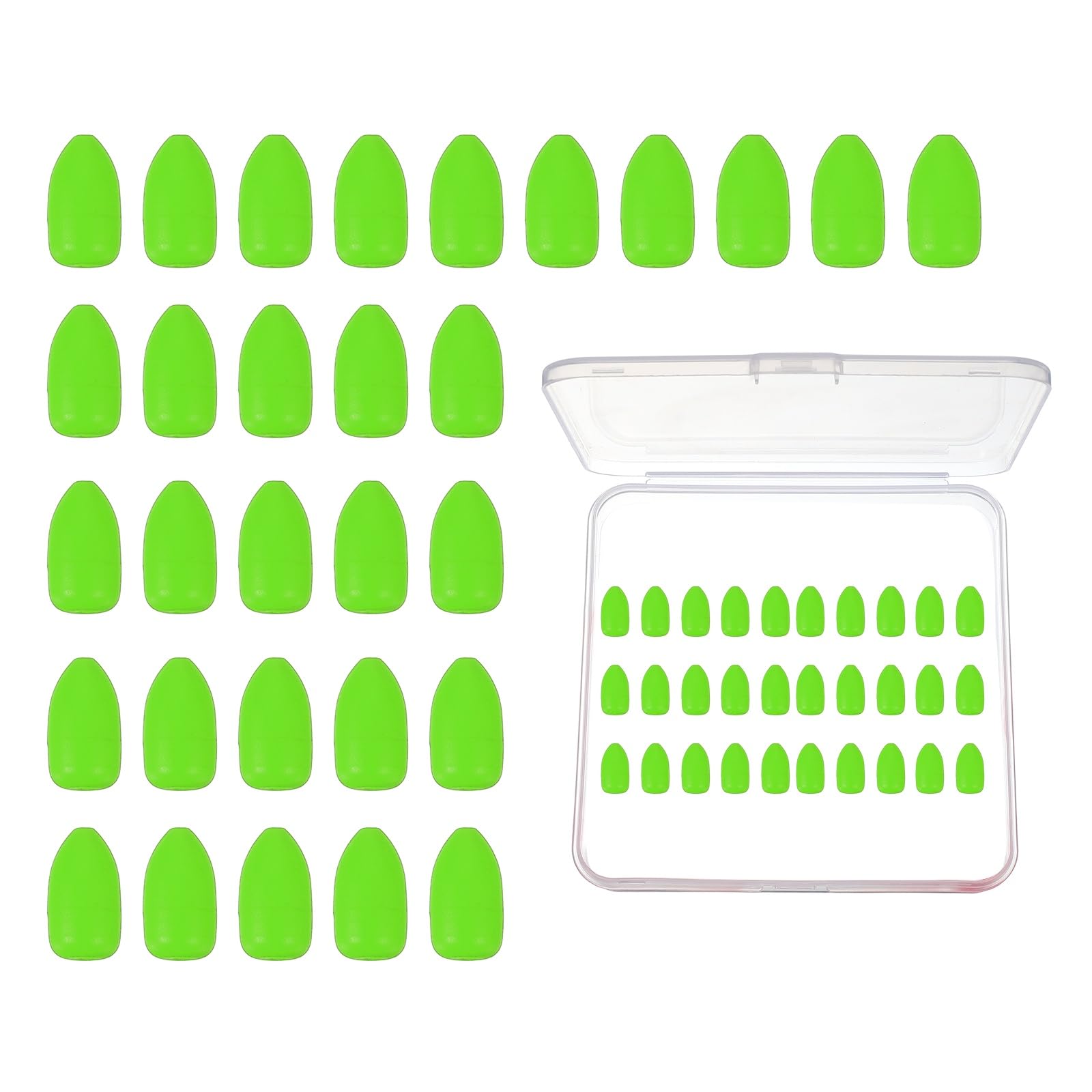 YELARXI Fishing Foam Floats, Snell Fishing Rig Floats Strike Indicators with Clear Tackle Box, 0.4" D x 0.6" H Fit for Perch Carp Bass Fishing Corks Saltwater Freshwater (30 Pack, Green)