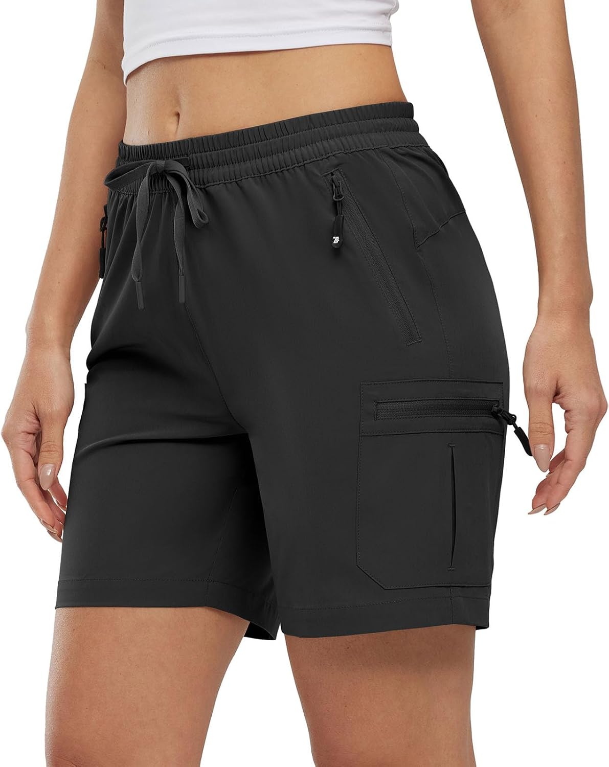 YSENTO Wandelbroek voor dames, kort, zomer, lichte cargobroek