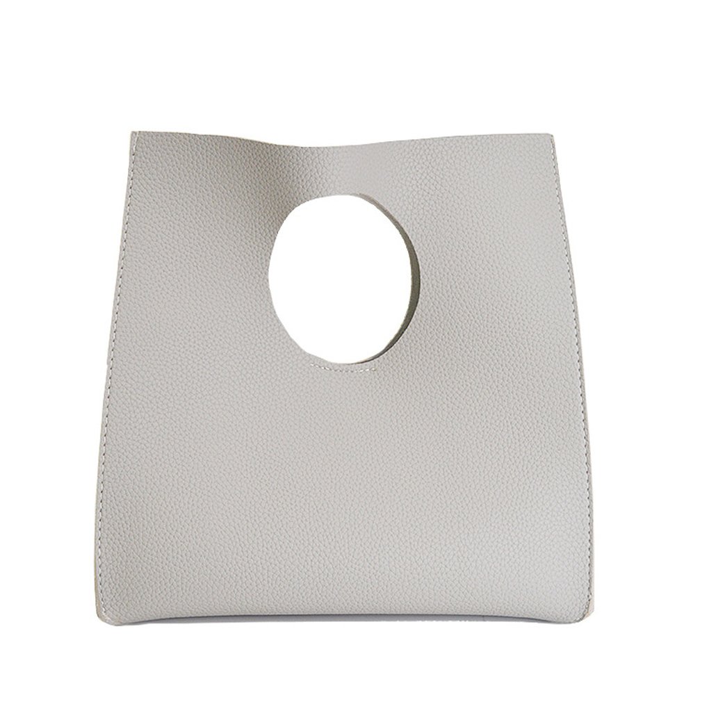 Hoxis Bolso de mano de piel sintética suave estilo minimalista vintage