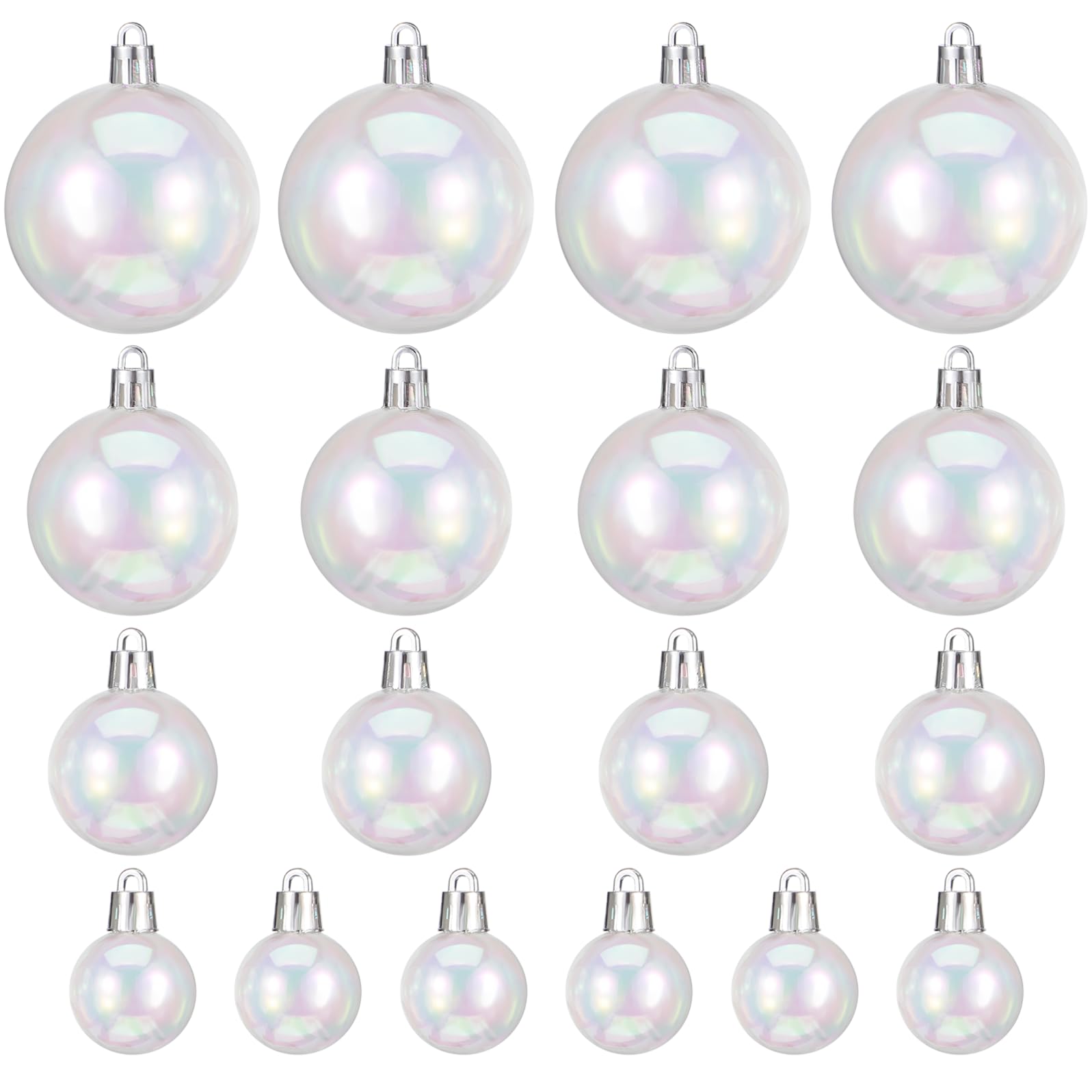 18piezas De Navidad Transparentes Shatterproof De Adornos para Árbol De Navidad Bodas y Decoraciones Coloridas