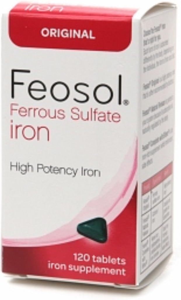 Ferrous Sulfate Iron, Original, Tablets 120 ea (Pack of 4)