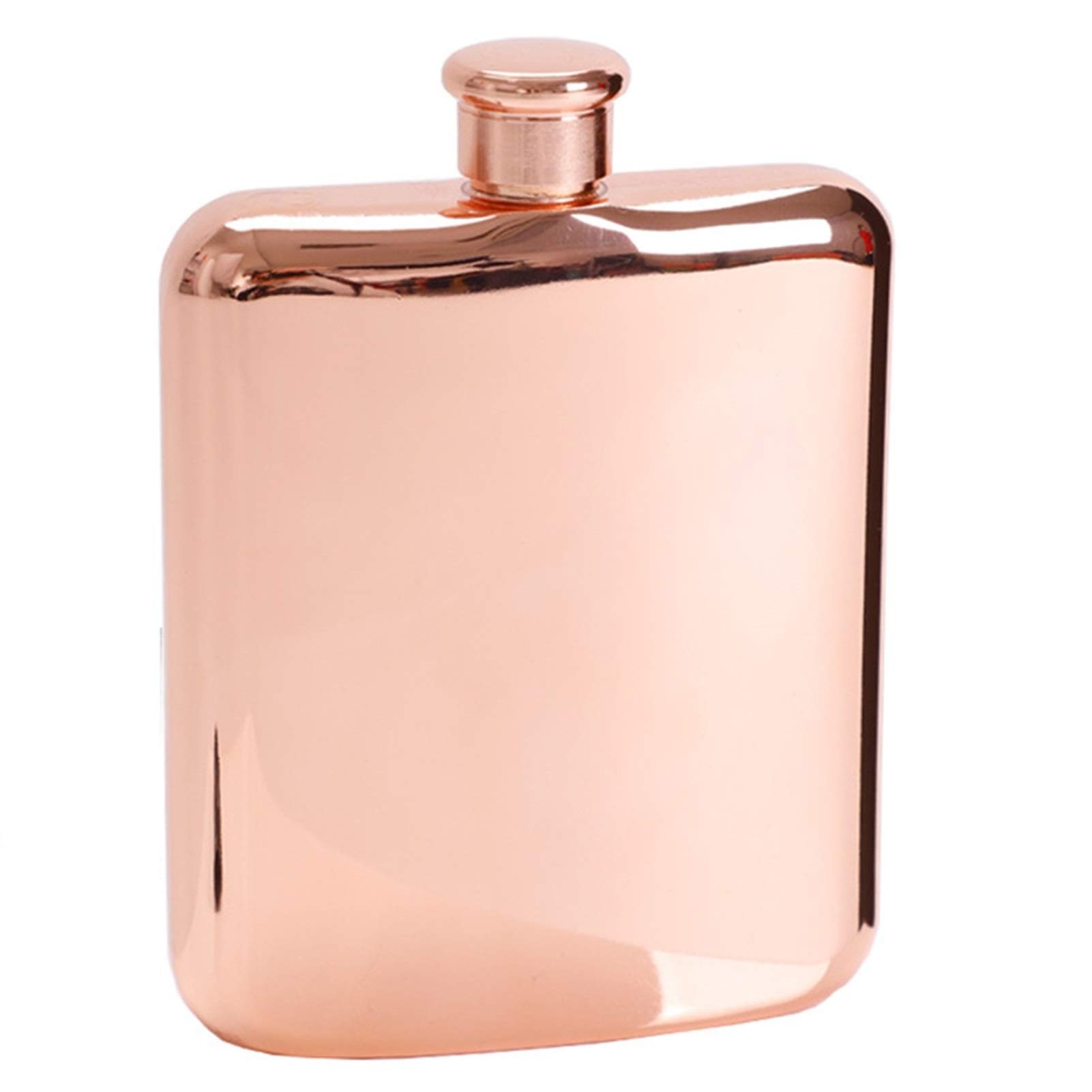 YGLONG Flasque A Alcool Hip Flask With Funnel 7 Oz Stainless Steel Pocket Bottle Wine Square Rose Gold Plated Portable Wine Bottle Hip Flask