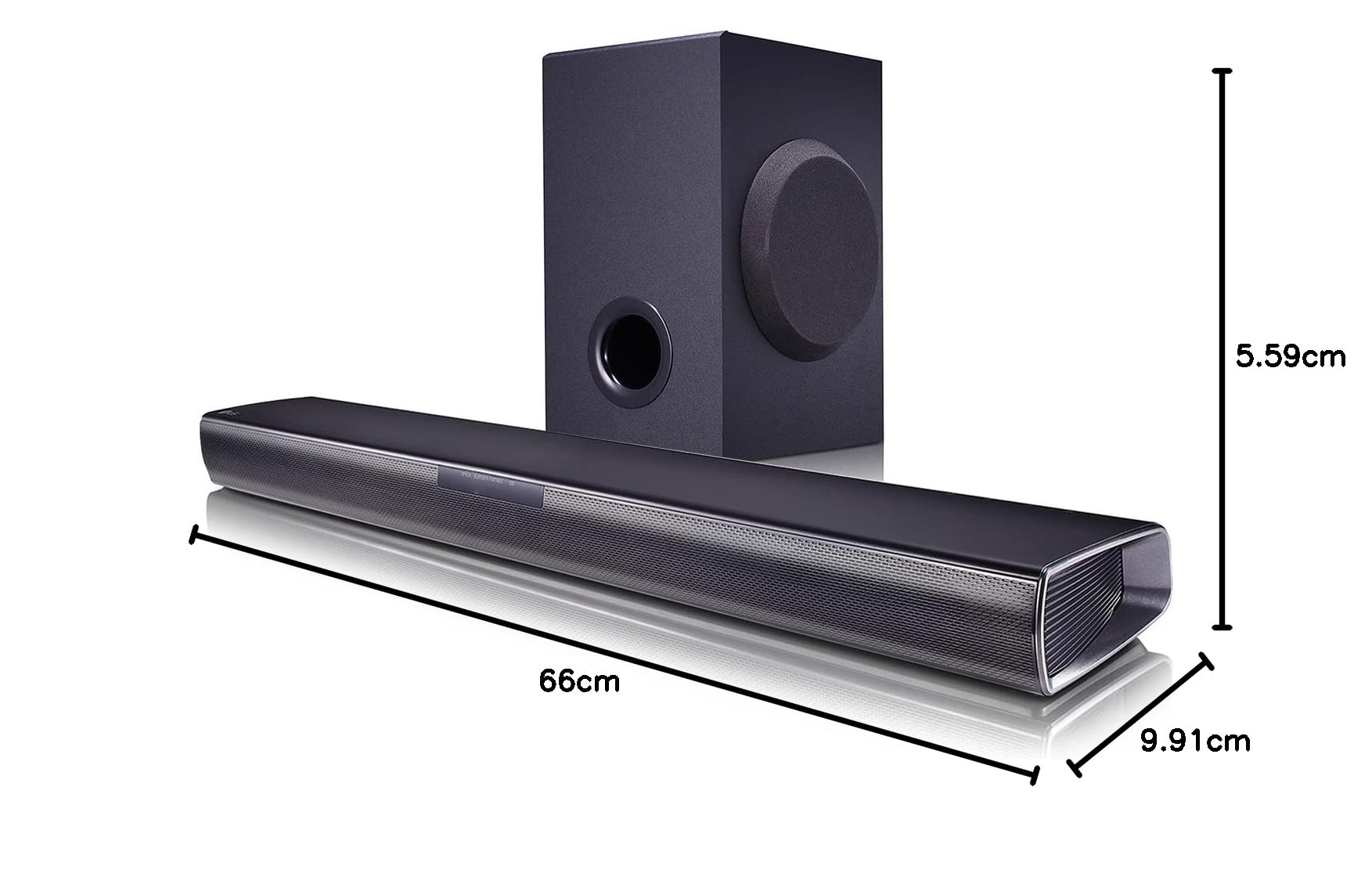 LG SQC1 Barra de Sonido Bluetooth 160W 2.1 Negra