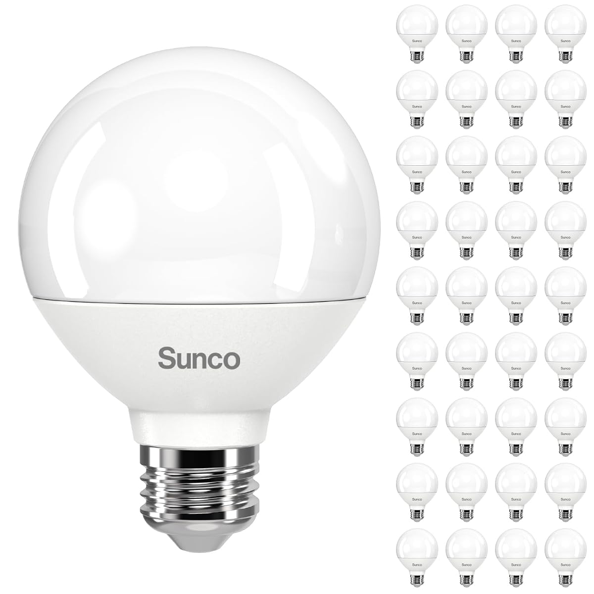 Sunco 36 Pack G25 LED Light Bulbs, Globe Vanity Lights for Bathroom High