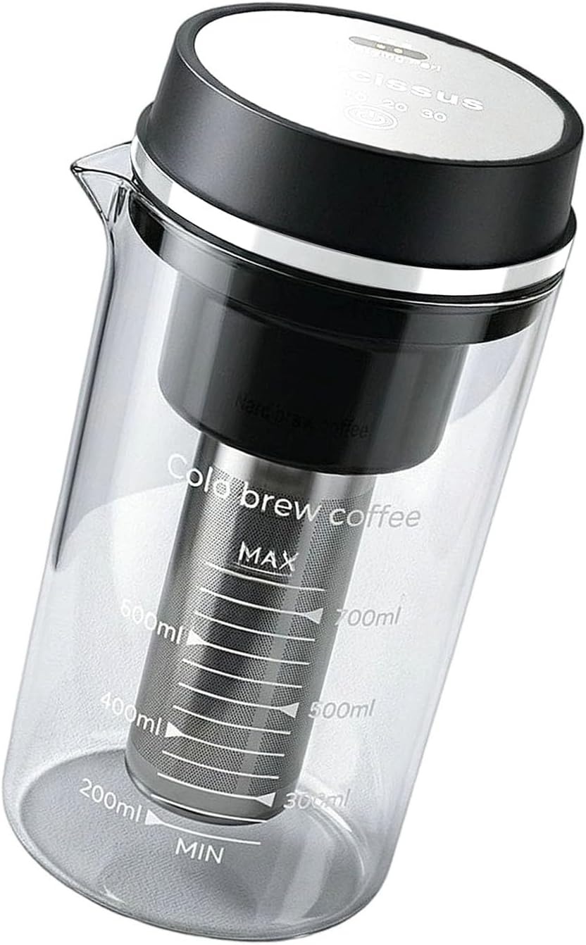 800Ml Cold Brew Coffee Maker with Strong Extractions Pumps Rechargeable Iced Coffee Machine Easy to Use Cold Brew Maker