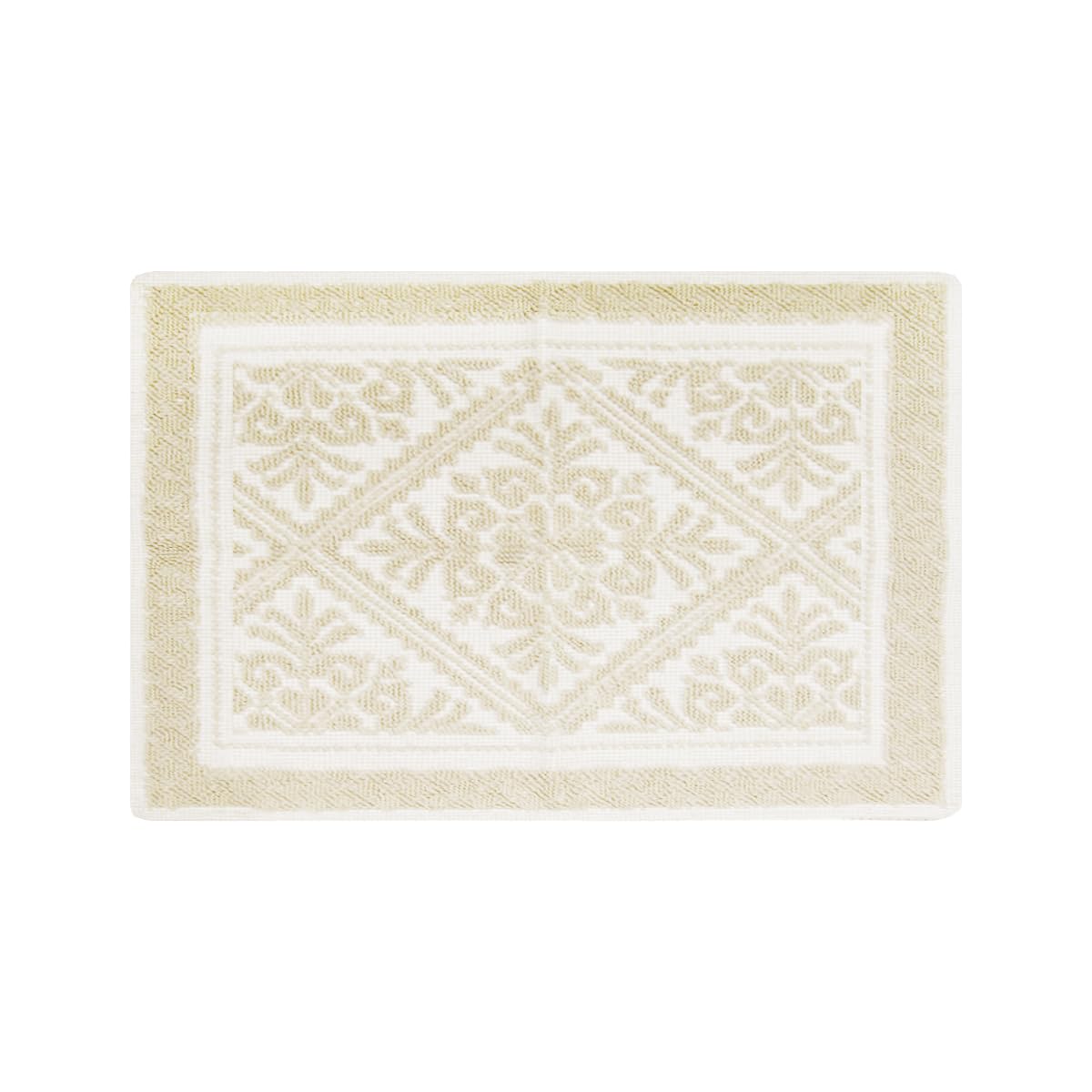Alfombra Trenzada Sarda De Algodón Liso Con Estampado En Relieve Con Borde De Rizos - Producto Fabricado En Cerdeña (40 X 60 Cm, Burdeos