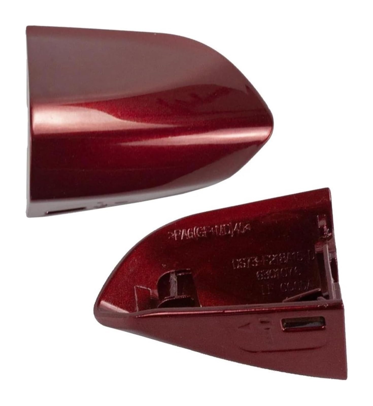 Rinkteea Red Exterior Car Door Handle Car Door Handle Cover Lhd Exterior Cap For Mustang 2015-2020 Fr3z-63218A15-Acptm(Red)