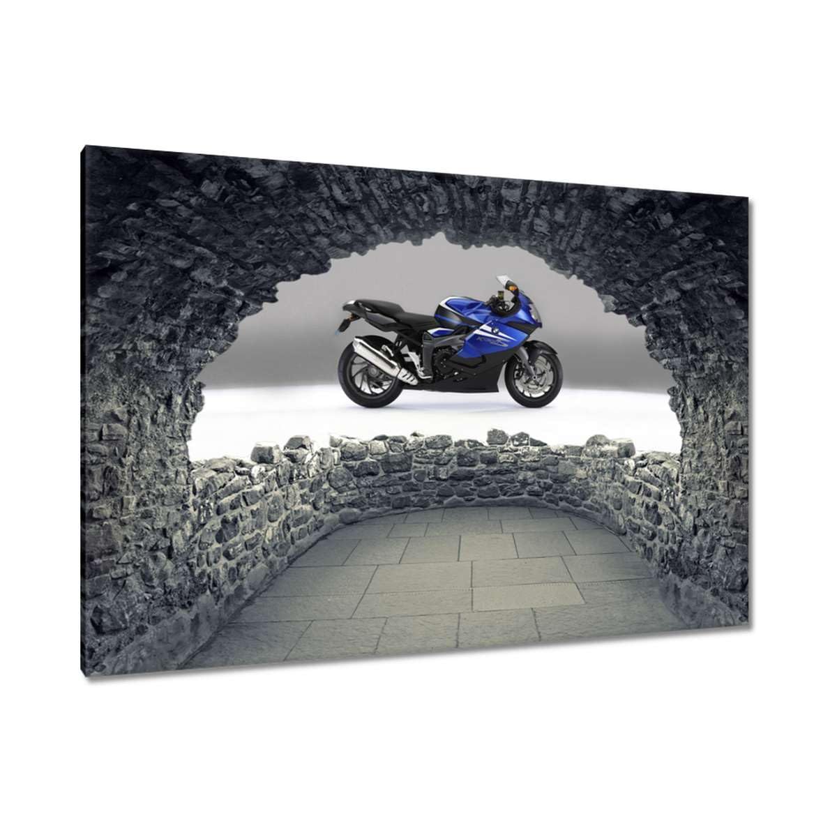 Toile Bleu K1300S moto décoration murale grand format pour bureau moderne