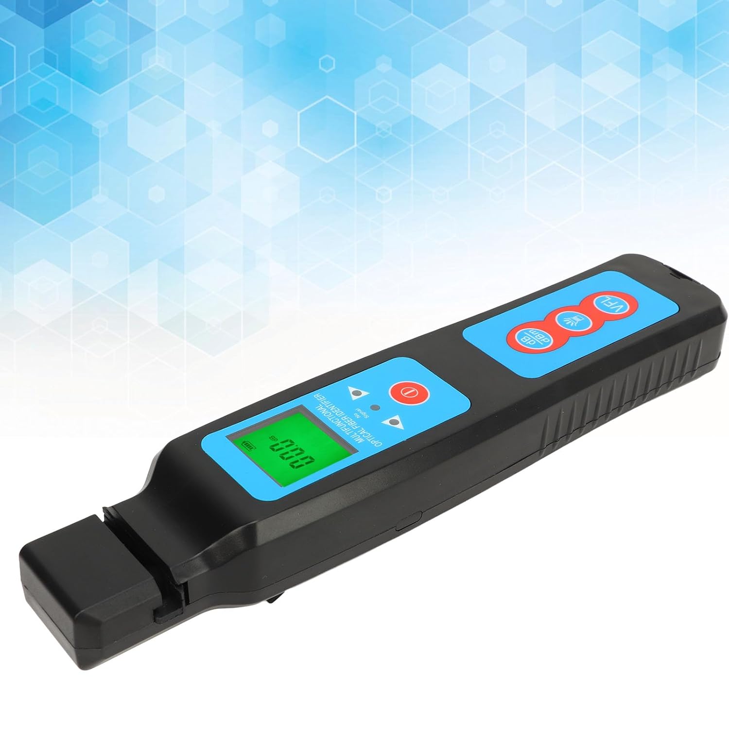 Optical Fiber Identifier, 800-1700nm, VFL Red Light Source, Fiber Detector with Cable Tester, 10km Range, 270Hz 1KHz 2KHz