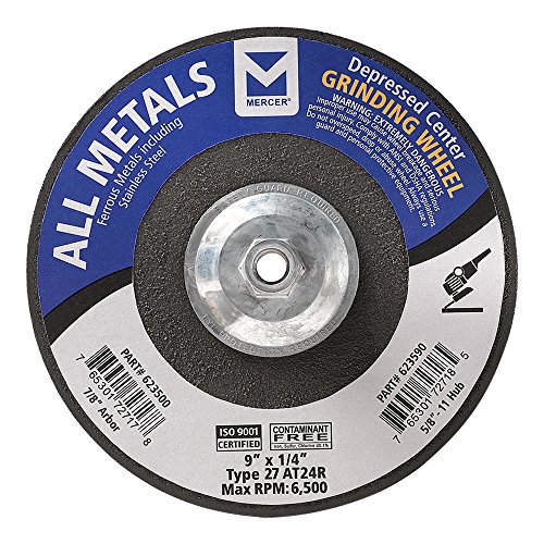 🔥 Hot Deals Mercer Industries 623590 Type 27 Depressed Center Grinding Wheel, For All Metals, 9 x 1/4 x 5/8-11, 10-Pack Flash Sale Mercer Industries 623590 Type 27 Depressed Center Grinding Wheel, For All Metals, 9 x 1/4 x 5/8-11, 10-Pack