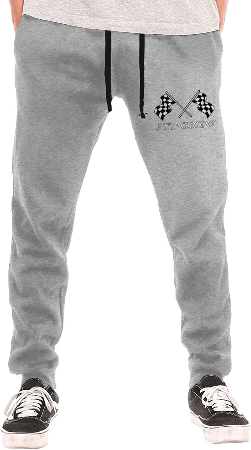 SEAEAGLE Checkered Flags Race Car Flag Men's Pants Jogger Sweatpants Sports Training Running Cotton Adjustable Pockets
