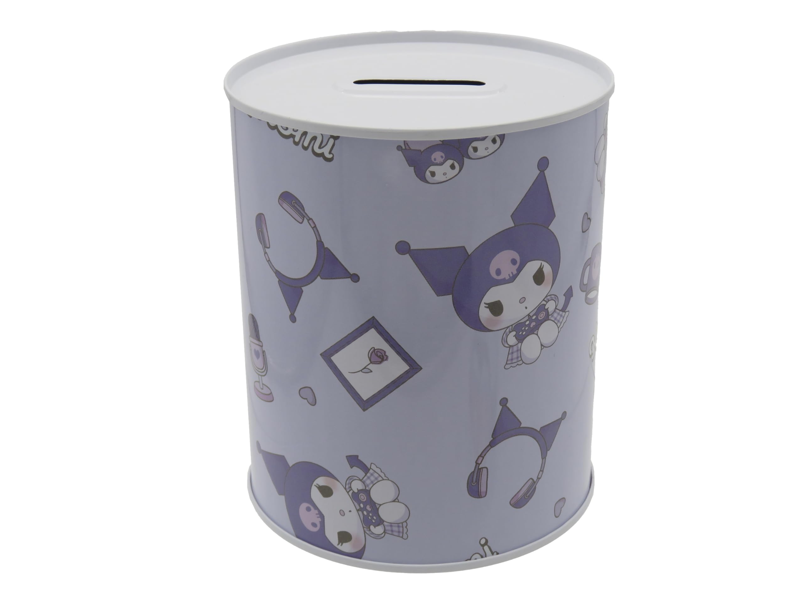 CyP Brands- Hello Kitty, Sanrio, Money Box, Coins, Savings, Metal Money Box, Kuromi, White, Official Product