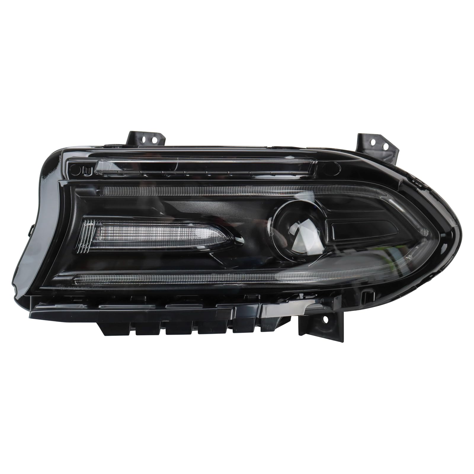TRQ Driver Side Headlight Assembly Halogen Compatible with 2018-2021 Dodge Charger CH2502337
