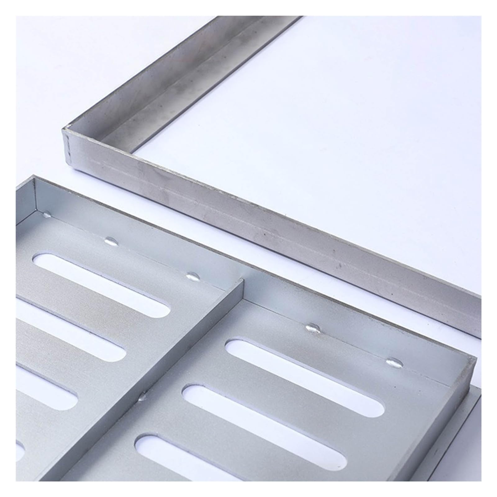 Coperchio per Scarico A Pavimento in Acciaio Inossidabile con Cornice | Canale Drenaggio per Patio per Terrazze Marciapiedi E Pavimentazioni In Calcestruzzo(40x40x3cm)
