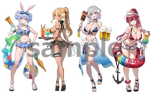 ホロライブ 三期生水着アクリルスタンド 宝鐘マリン 白銀ノエル 兎田ぺこら 不知火フレア C104 おわた社 わたお ホ