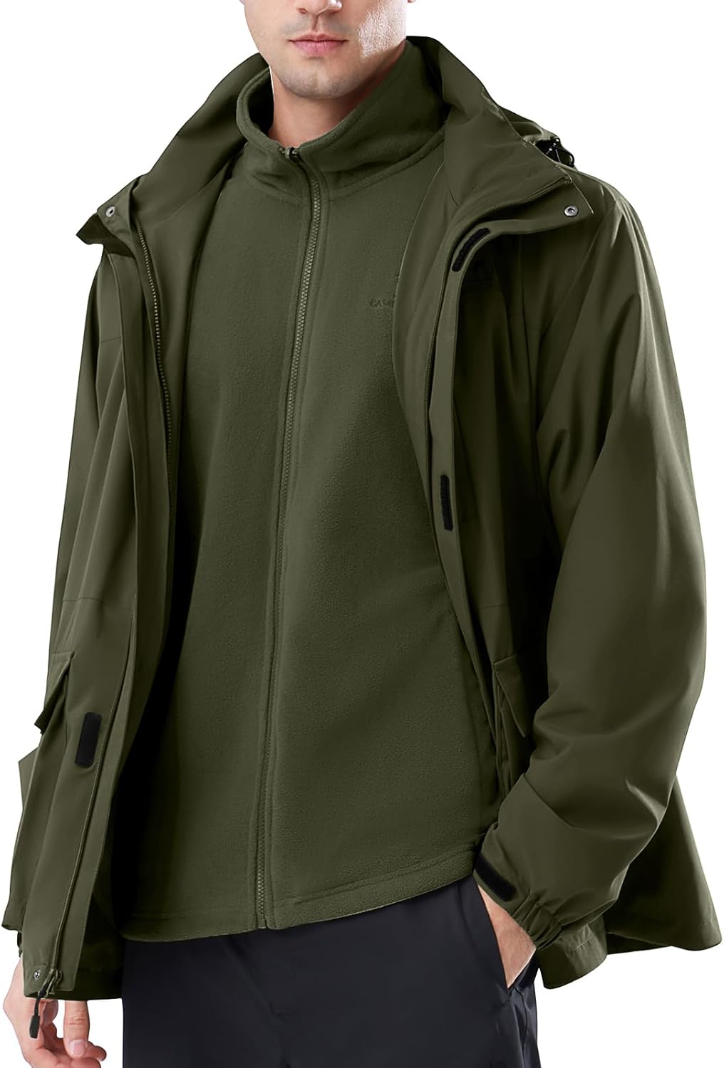 CAMEL CROWN Men's Ski Jacket 3 in 1 Waterproof Winter Jacket Snow Jacket Windproof Hooded with Inner Warm Fleece Coat - Image 5