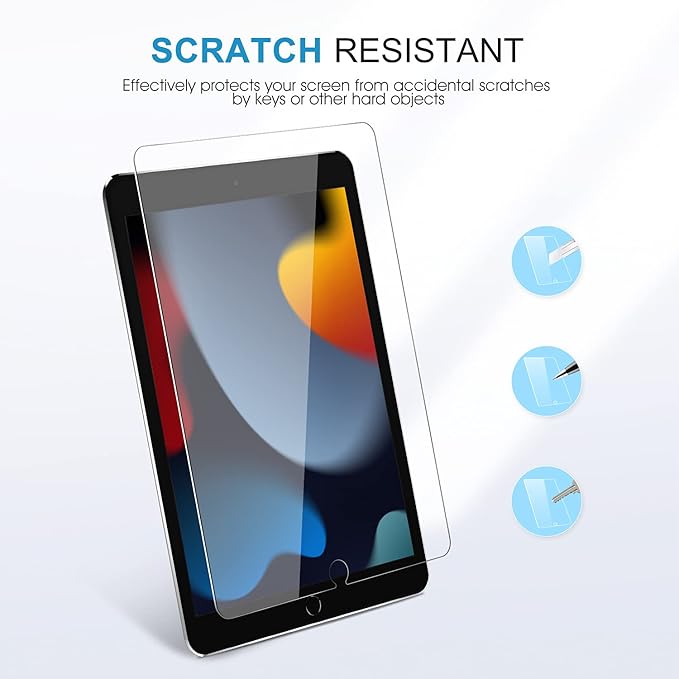 SPARIN 3 Pack Protector de Pantalla para iPad 9th 8th 7th Gen 10.2 pulgadas, Vidrio Templado miniatura 8