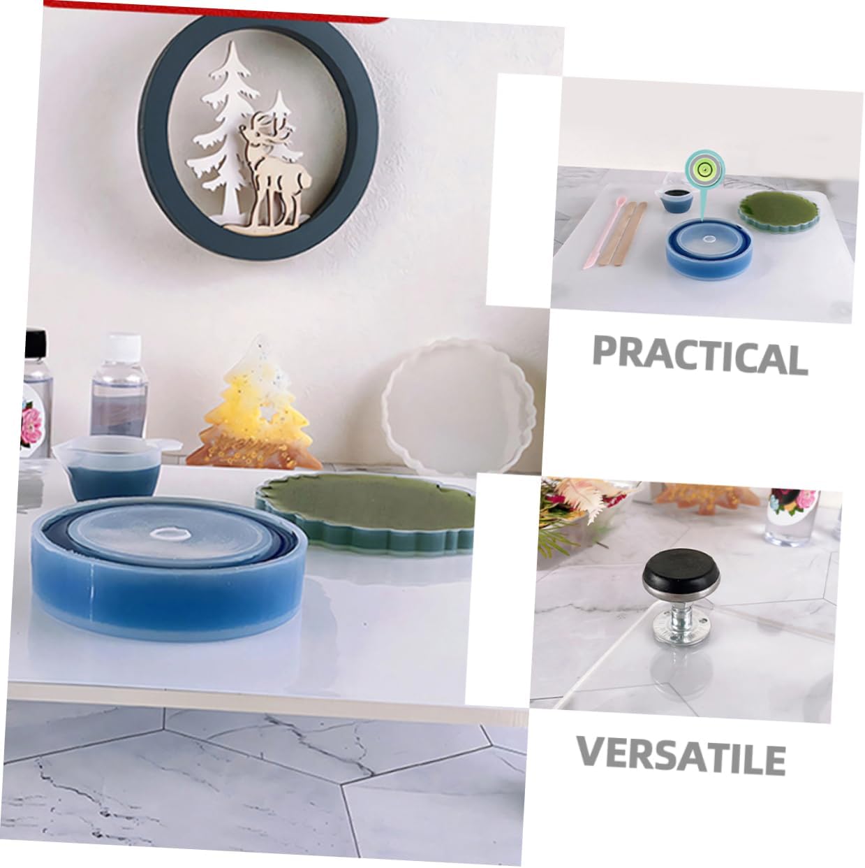 LIFKOME Adjustable Epoxy Resin Leveling Table Work Surface Leveling Feet for DIY Crafts Jewelry Making