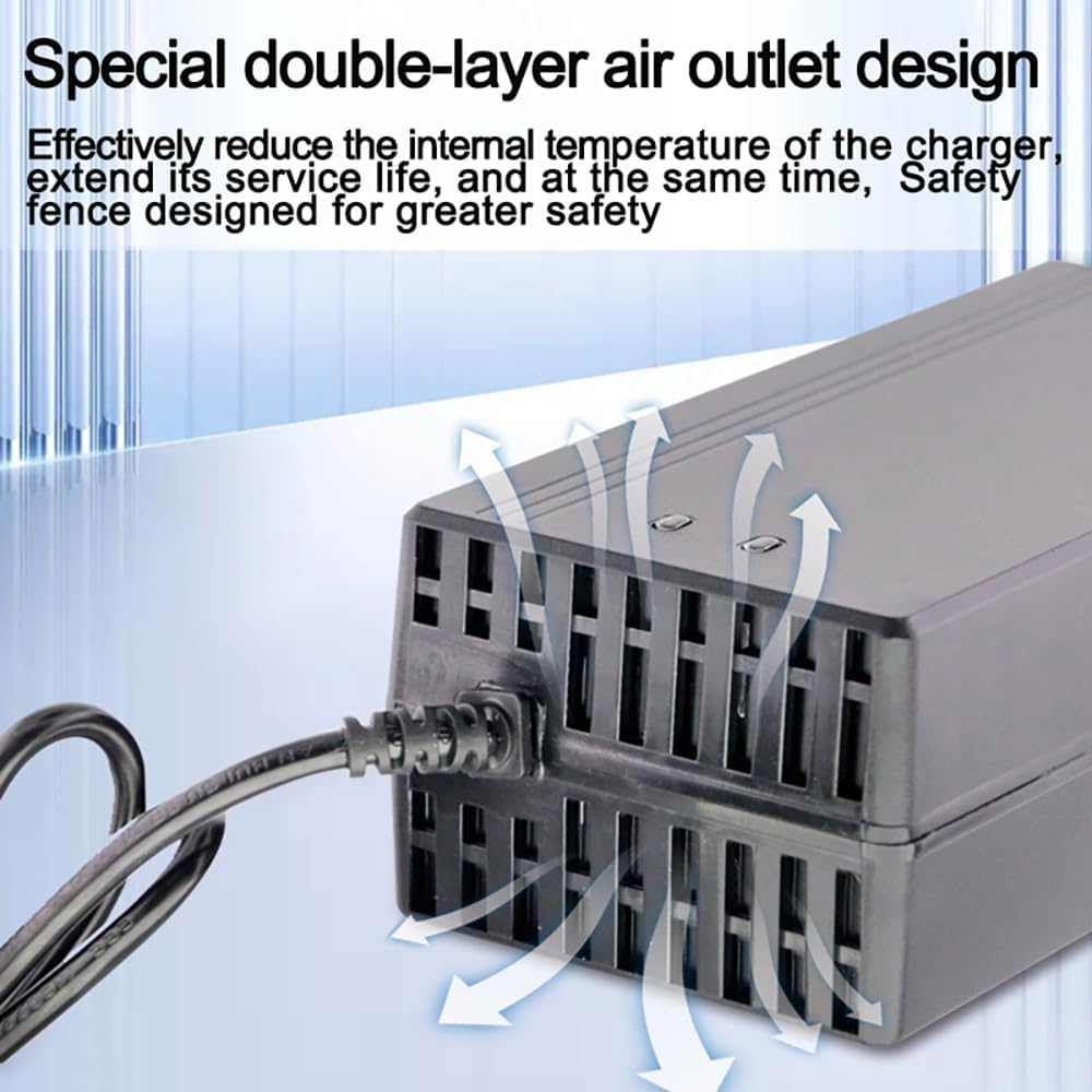 83.9V 10A LiFePO4 Battery Charger for 72V(73.6V 23Strings) Lithium Iron Phosphate Battery,Smart Lithium Battery Charger