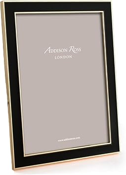 Addison Ross Black Enamel and Gold Frame 5x7