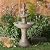 Louvre Italian Style 3 Tier Outdoor Floor Water Fountain with Light LED 44" High Gray Faux Stone Resin for Garden Patio Backyard Deck Home Lawn Porch House Relaxation Exterior - John Timberland