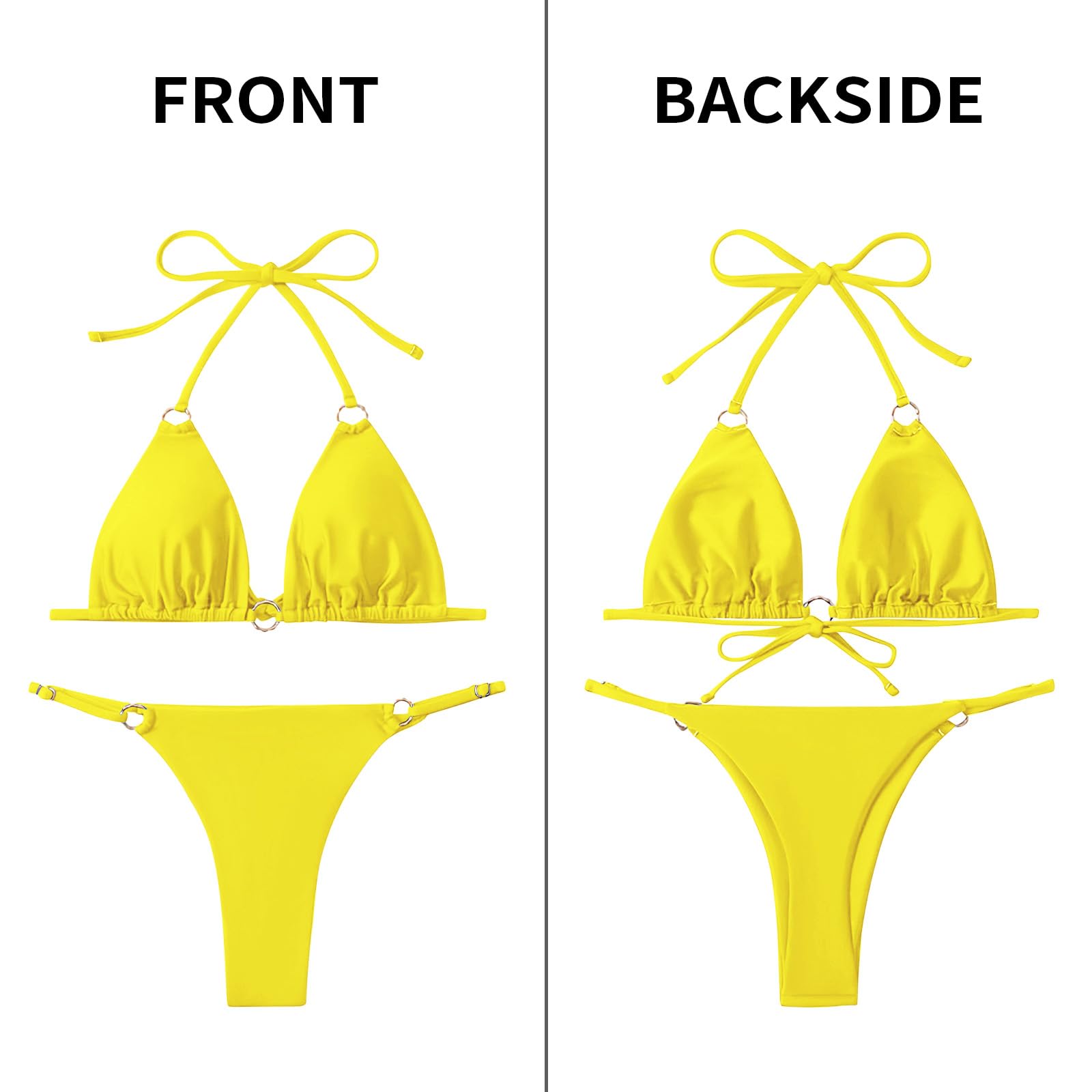 Bikini brasiliano sexy per le donne Halter String Bikini Set due pezzi Bikini Strap Costumi da bagno Triangolo Bikini