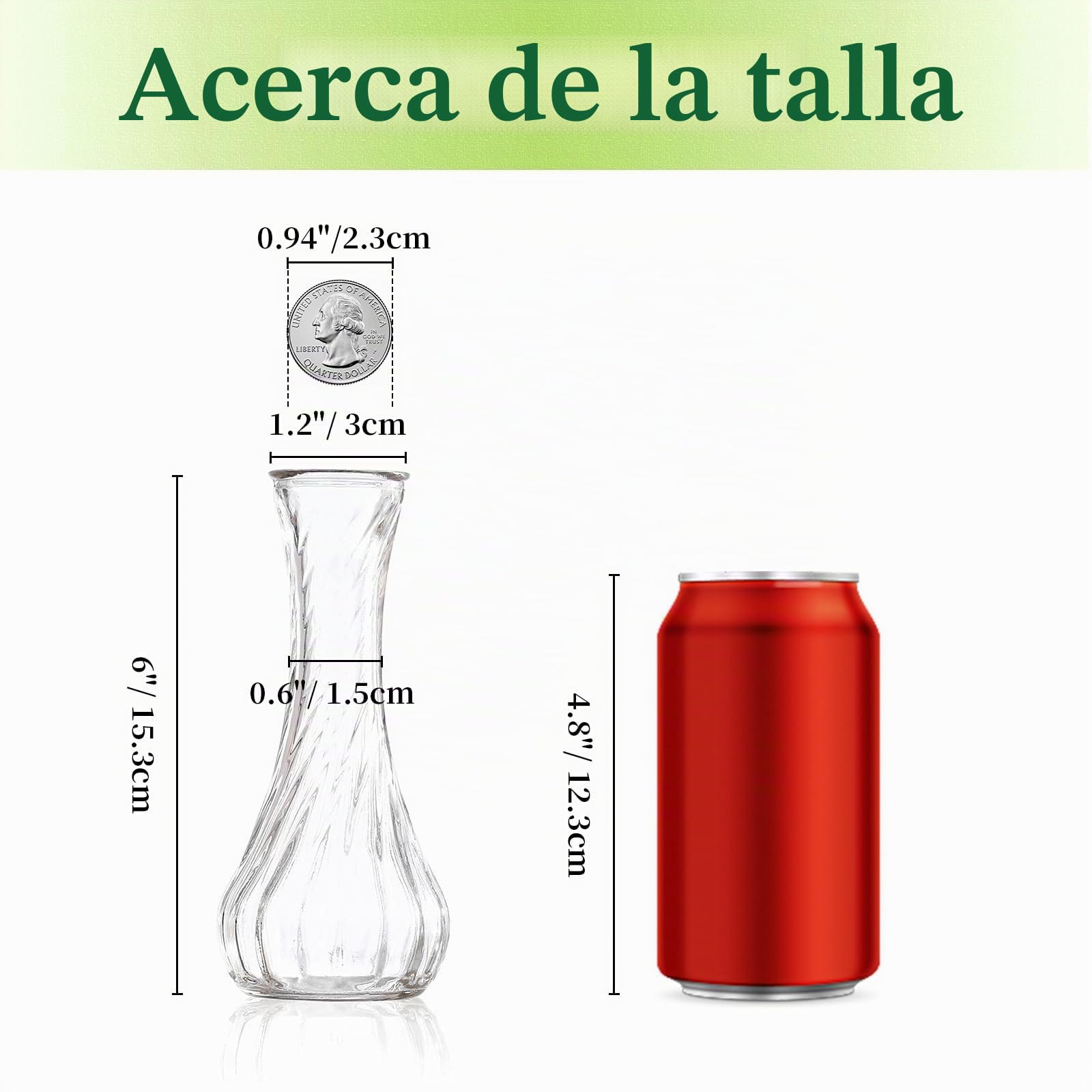 Hewory Jarrón de Cristal Para Flores, 24pcs Jarrones Pequeños A Granel Para Centro de Mesa de Boda, Mini Jarrón de Rosas Transparente Para Eventos, Decoración de Sala de Estar, Flores de un Solo Tallo