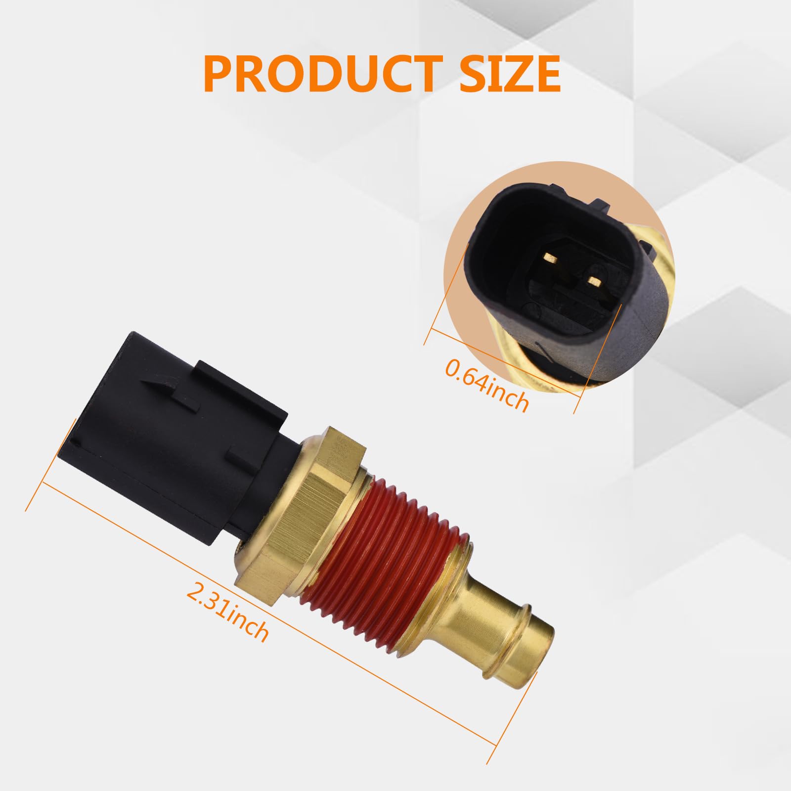 AUTEX Coolant Temperature Sensor - Compatible With Dodge Ram, Jeep, Chrysler (Part #5149077AB) 9 thumbnail image