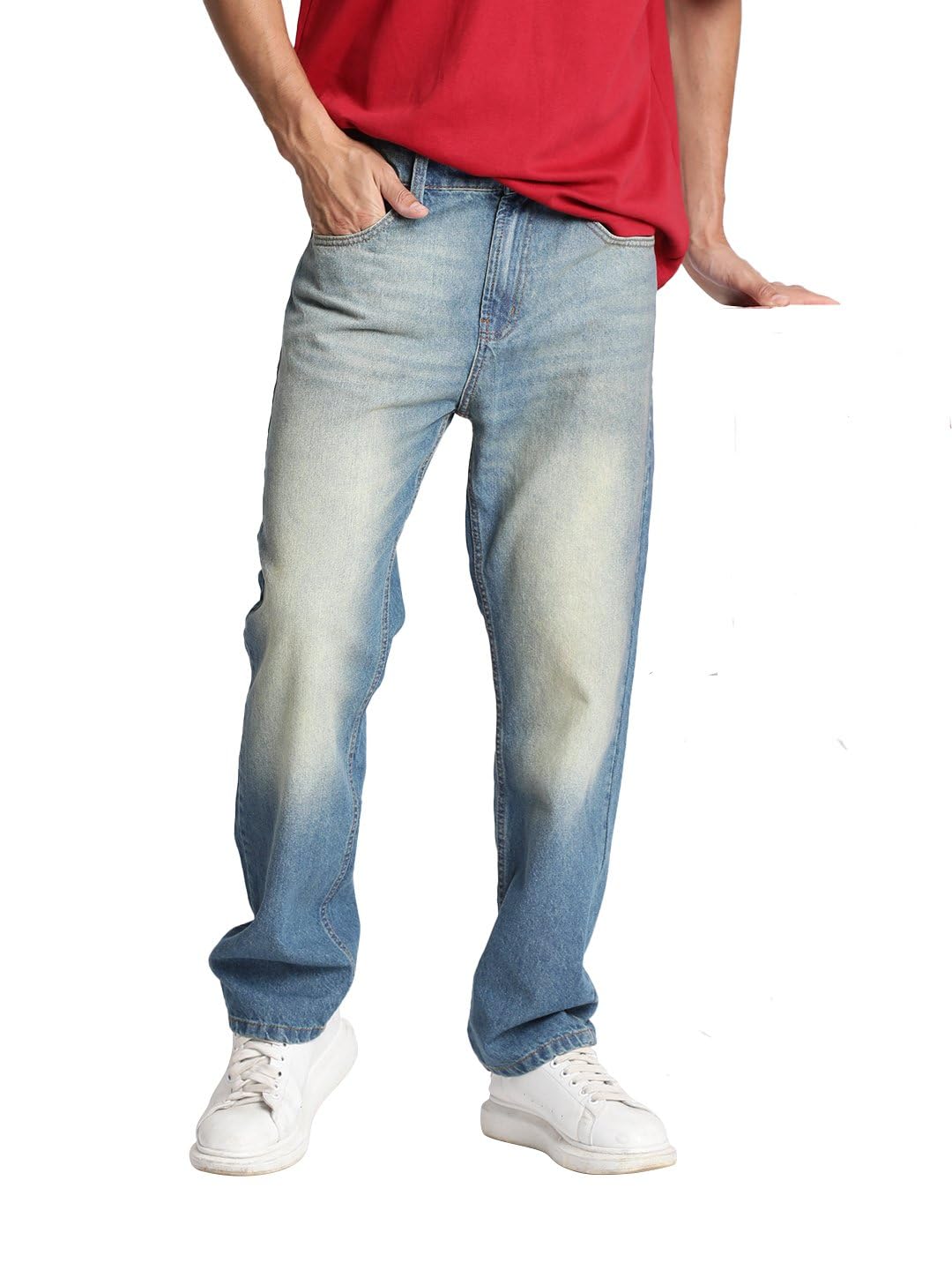 bene kleed Men Tinted Light Fade Pure Cotton Jeans-picture-11